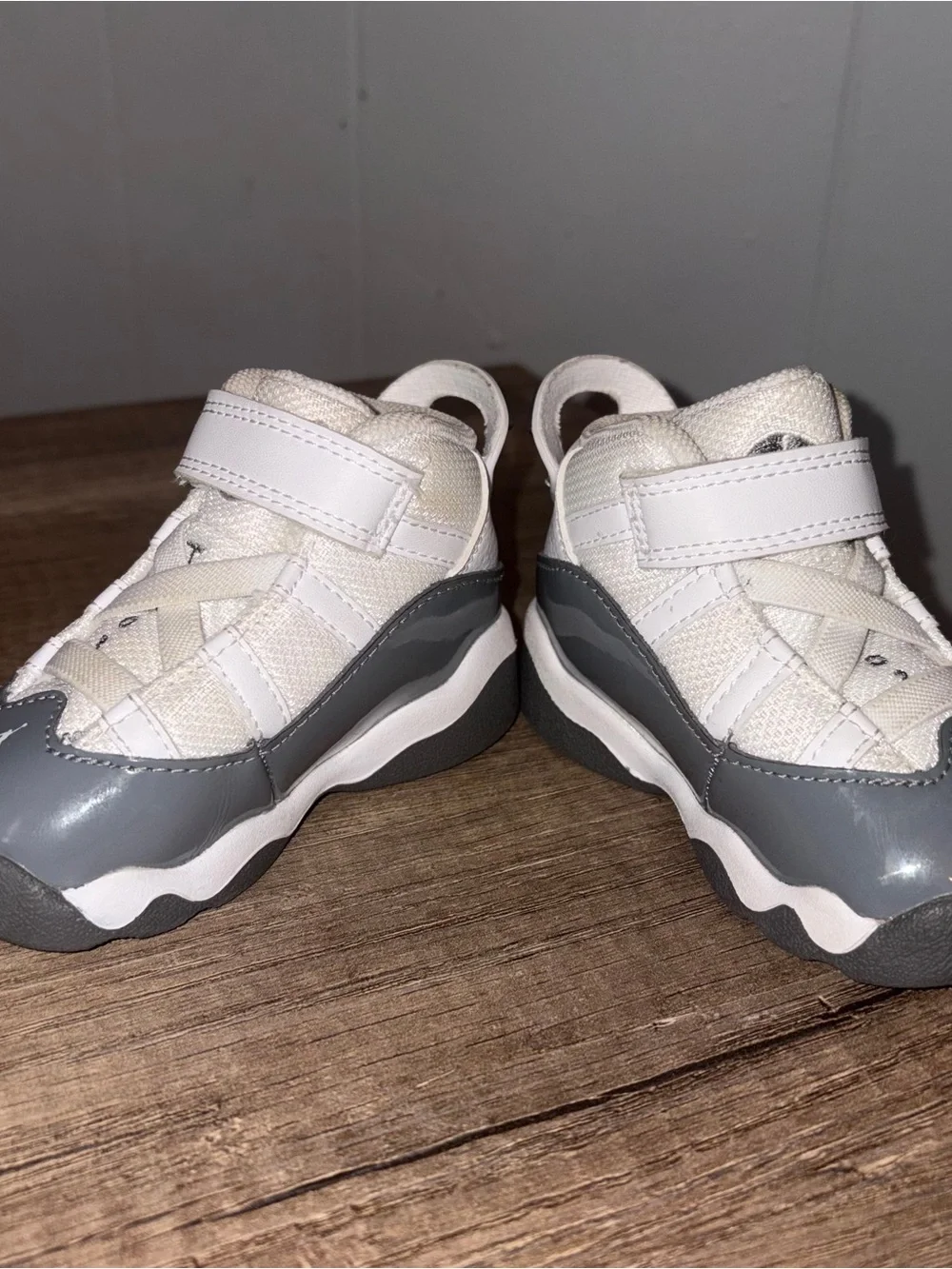 Nike Air Jordan White Cool Grey Baby Size 4c